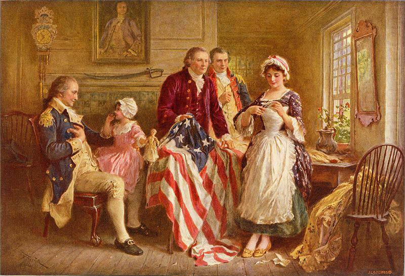 Jean Leon Gerome Ferris Betsy Ross 1777 china oil painting image